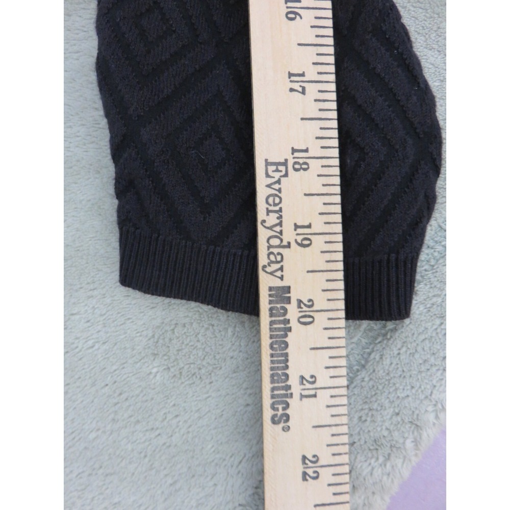 Jaclyn Smith Collection Black Diamond Textured Knit Sweater XXL 3/4 Sleeve NEW - Picture 8 of 12